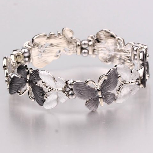 Dainty Butterflies Magnetic Hematite Bracelet