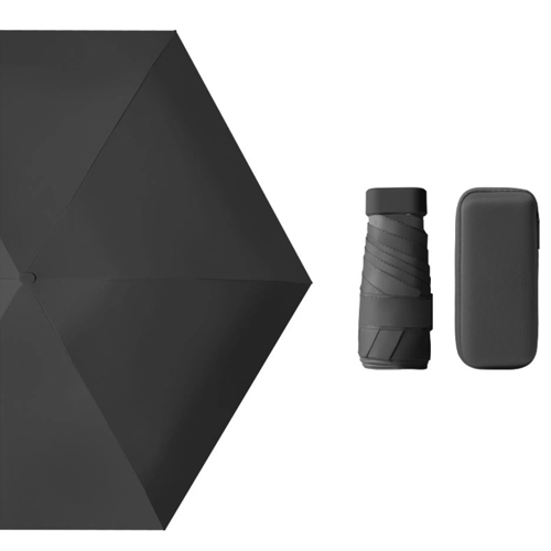 <span style='color: #000000;'>Mini Pocket UV Protected Umbrella with Free Case - Black</span>