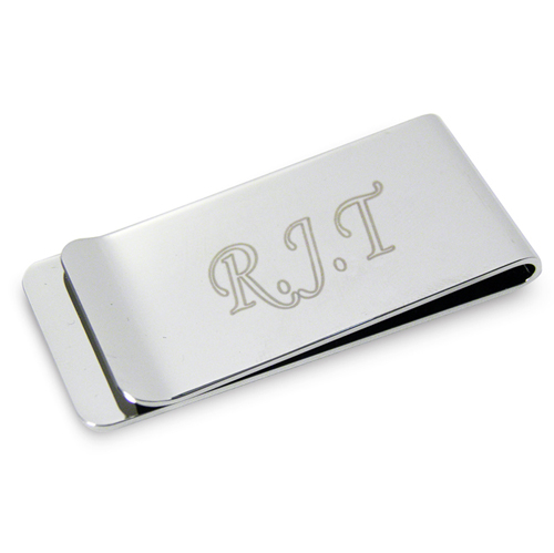 Personalised Silver Plated Money Clip