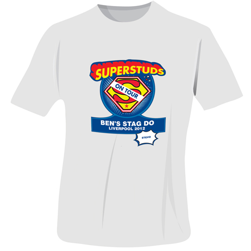 Personalised Superstuds Stag Do T-Shirt - White