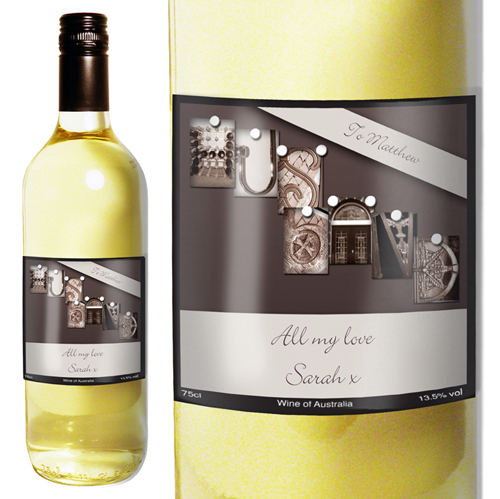 Affection Art Husband White Wine with Gift Box