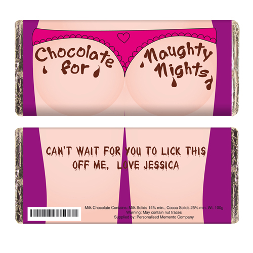 Personalised Naughty Nights Chocolate Bar