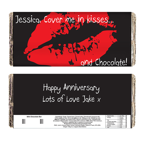Personalised Kisses Chocolate Bar