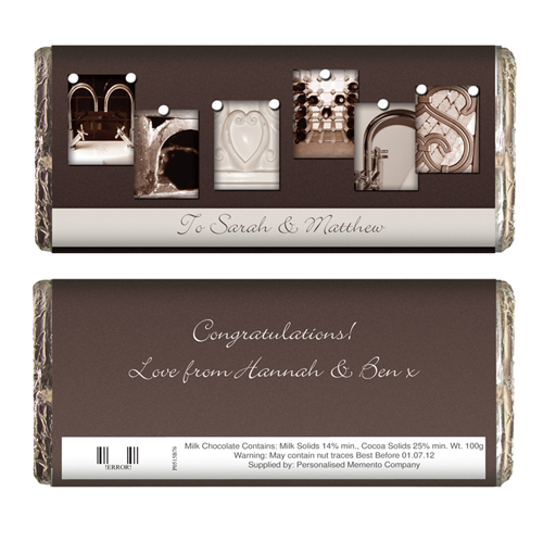Personalised Affection Art Mr & Mrs Chocolate Bar