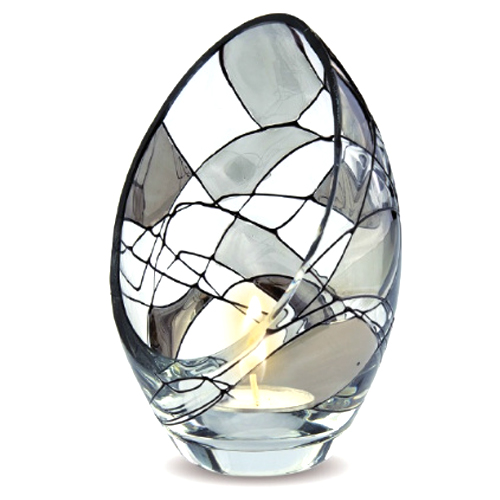 Silver Mosaic Candle Holder - 12cm