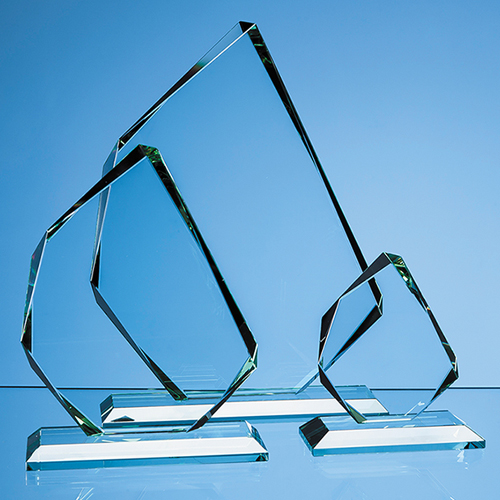 28cm x 15mm Jade  Facetted Ice Peak Award