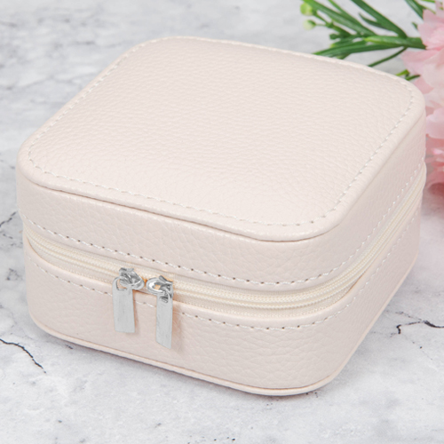 Sophia Small Leatherette Jewellery Box - Nude