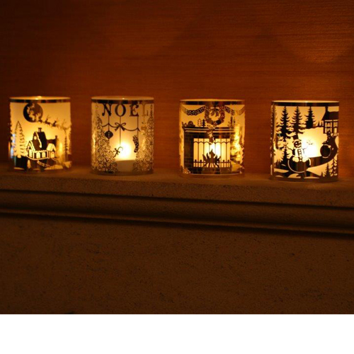 Porreda Gifts Christmas Scenes Tealight Holder Collection Large