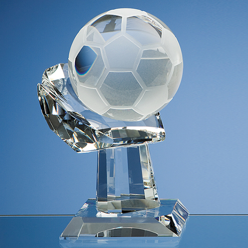 10cm Optic Football on Mounted Hand Award