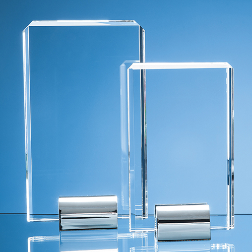 25cm Optic Rectangle on a Chrome Stand