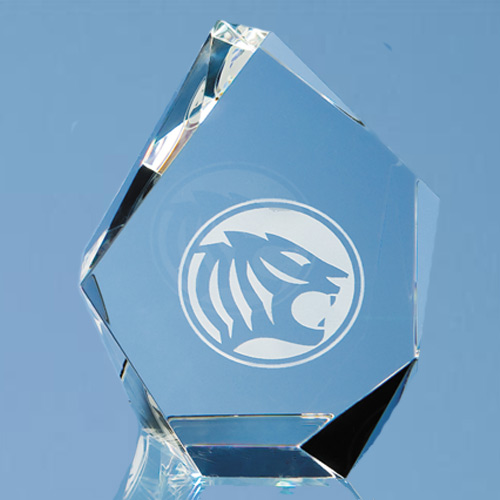 13cm Optical Crystal Facet Iceberg Award