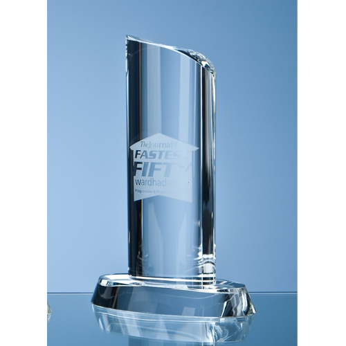20cm Optical Crystal Oval Column Award