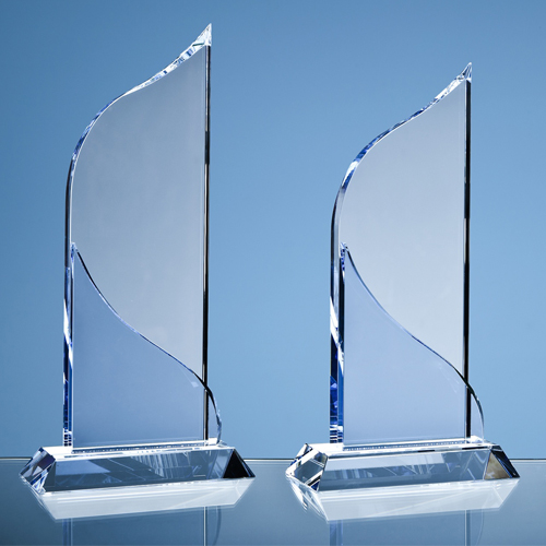 25.5cm Optical Crystal Grand Bleu Award