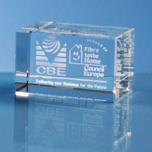 8cm 3D Optical Crystal Optical Rectangle