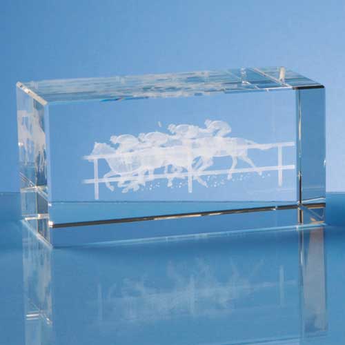 12cm 3D Optical Crystal Optical Rectangle