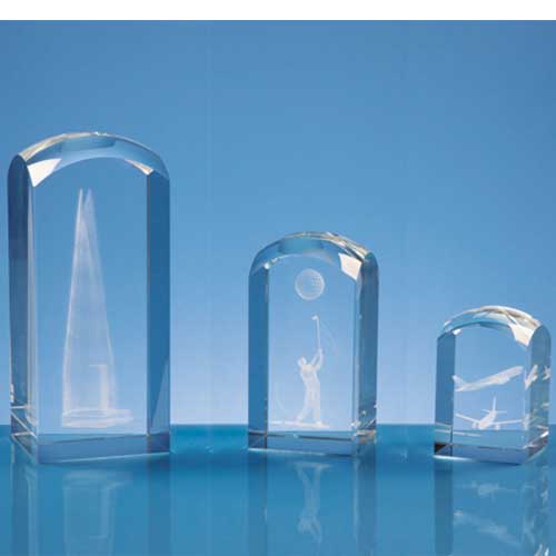 8cm 3D Optical Crystal Tomed Tower