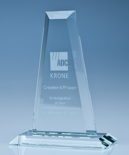 25.5cm CrystalEdge Clear Tower Award