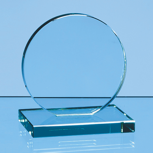 10cm Jade Glass Circle Award