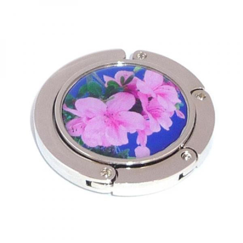 Beautiful Azalea Design Round Handbag Hanger