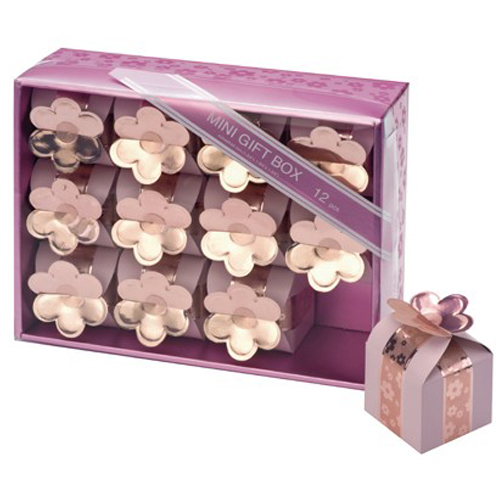 12 Mini Square Box with Flower