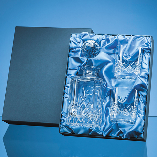 3pc Blenheim Lead Crystal Full Cut Whisky Gift Set
