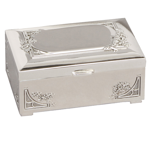 Sophia Silverplated Trinket Box - Flowers