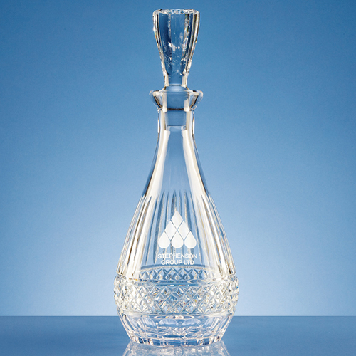 0.75ltr Lead Crystal Oval Wine Decanter