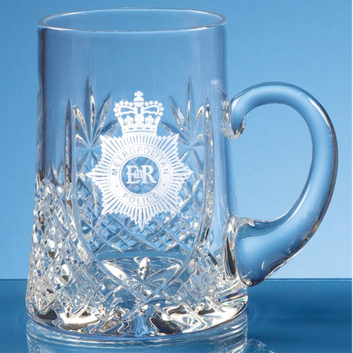 0.3ltr Lead Crystal Panel Tankard