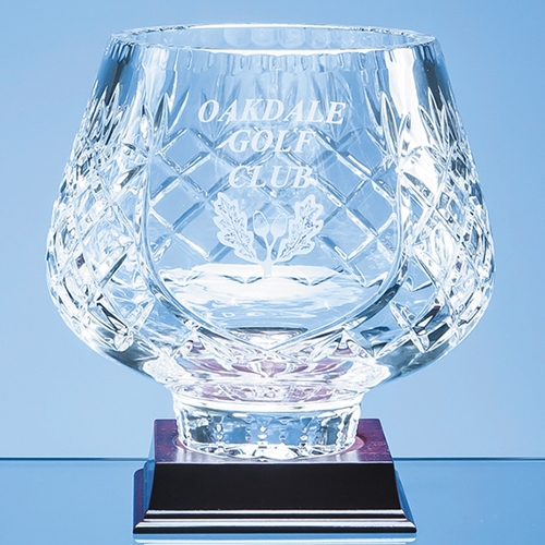 18cm Lead Crystal Panelled Tulip Bowl