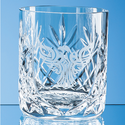 400ml Glencoe Lead Crystal Panel Whisky Tumbler