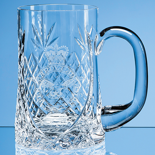 0.595ltr Lead Crystal Sloped Panel Tankard