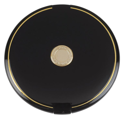 Classic Black & Gold Feature Double Compact Mirror