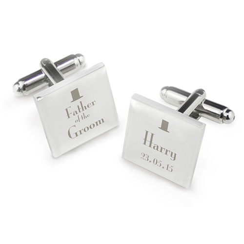 Decorative Wedding Father of the Groom Square Cufflinks