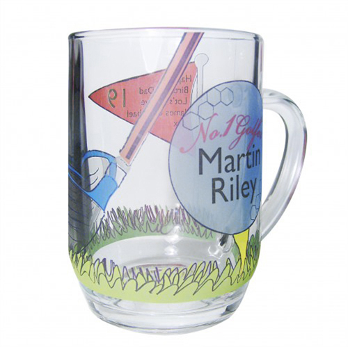 Personalised No1 Golfer Pint Glass Tankard