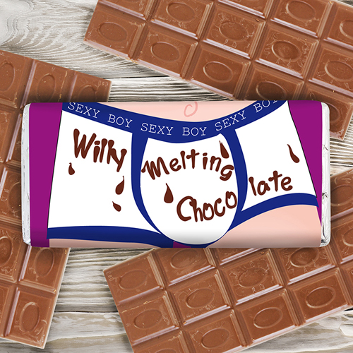 Personalised Willy Melting Chocolate Bar