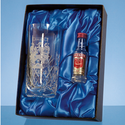 Blenheim Lead Crystal Panel High Ball with vodka