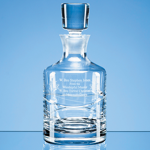 0.75ltr Diamante Spiral Round Decanter