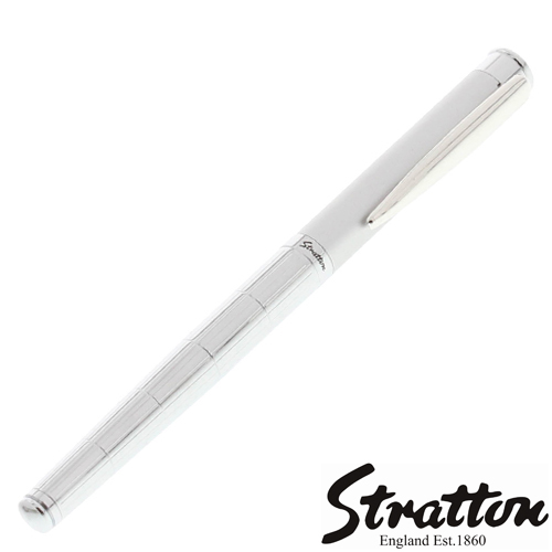 Stratton Chrome Plated 2 Tone Texture Roller Ball Pen