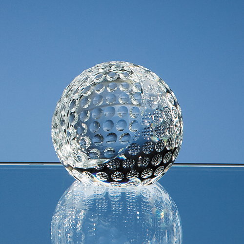 6cm Optical Crystal Golf Ball Paperweight