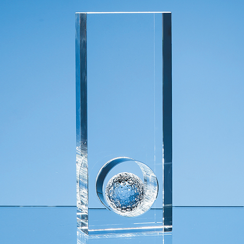 20cm Optical Crystal Golf Ball Hole Award