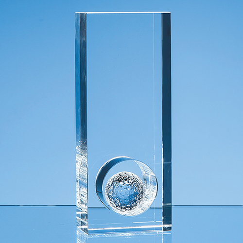 20cm Optical Crystal Golf Ball Hole Award