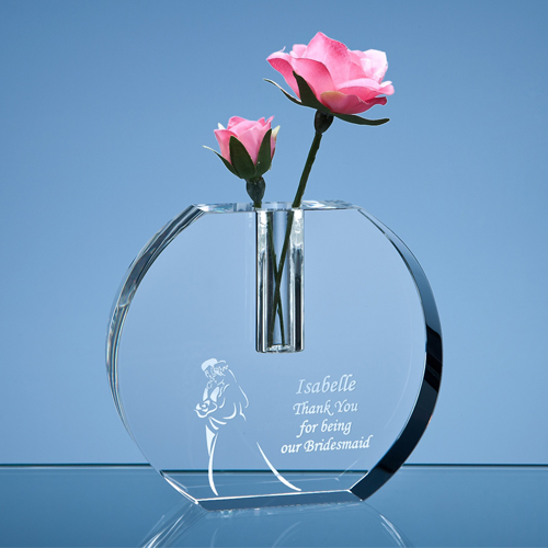 12cm Optical Crystal Bud Vase