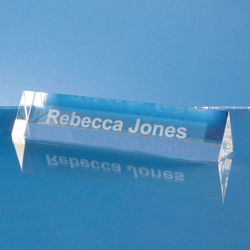 15cm Optical Crystal Name Plaque